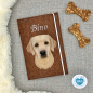 Preview: Designbeispiel der Impfpasshülle braun für den Labrador blond